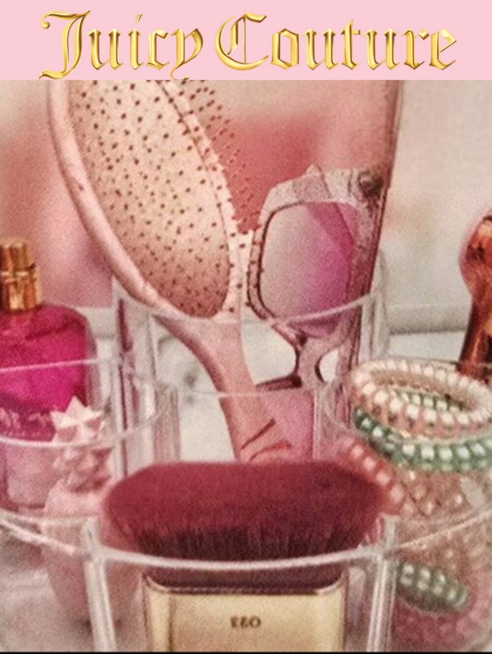 Juicy Couture Acrylic 6-Section Cosmetic Organizer